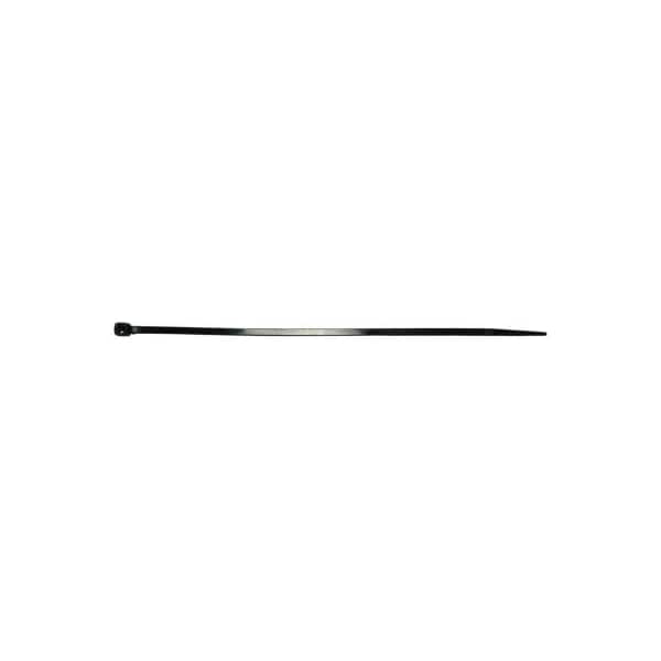 Cable Tie, 8 in L, Black, Nylon, 45 lb Strength, 1000 PK